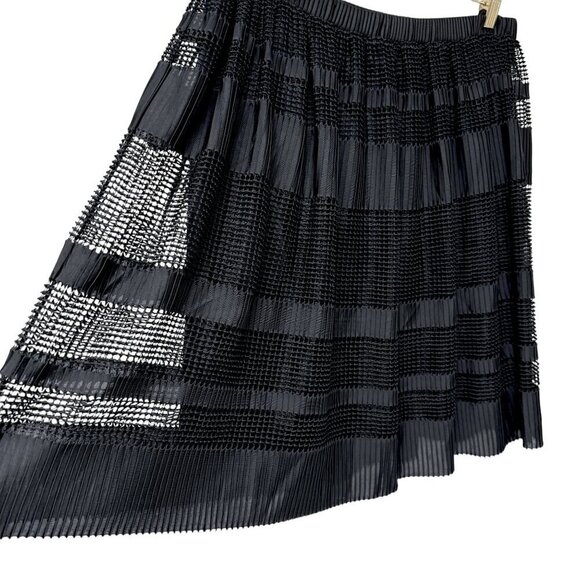 ALFANI Skirt Size XXL Black Mesh Flowy Elastic Waist Full Mini NWOT - Picture 3 of 7